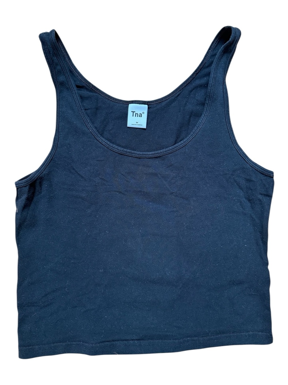 TNA Black Scoop Crop Tank